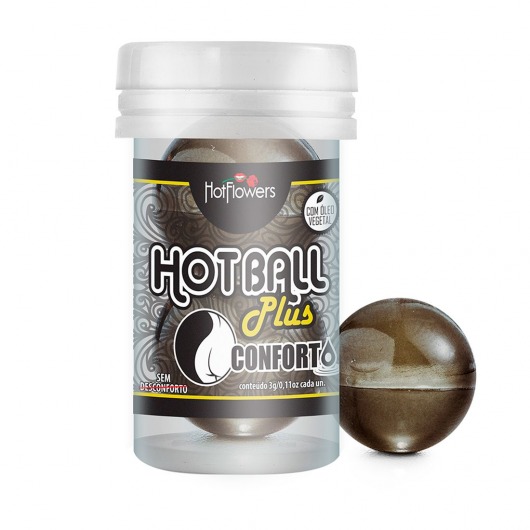 Анальный лубрикант на масляной основе Hot Ball Plus Conforto (2 шарика по 3 гр.) - HotFlowers - купить с доставкой в Новороссийске