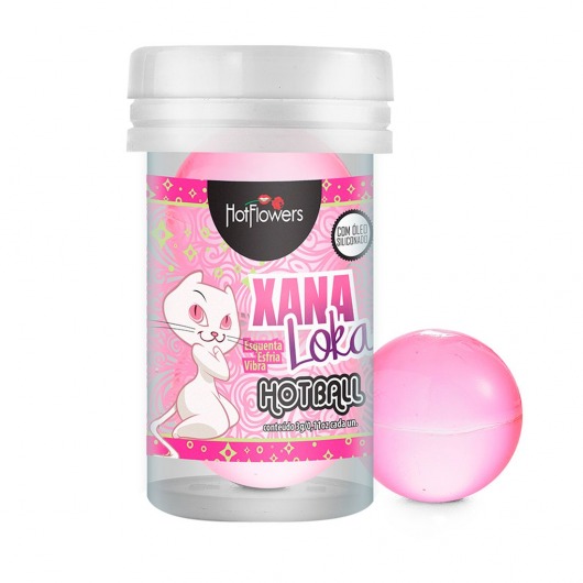 Лубрикант на силиконовой основе с эффектом вибрации Xana Loka Hot Ball (2 шарика по 3 гр.) - HotFlowers - купить с доставкой в Новороссийске