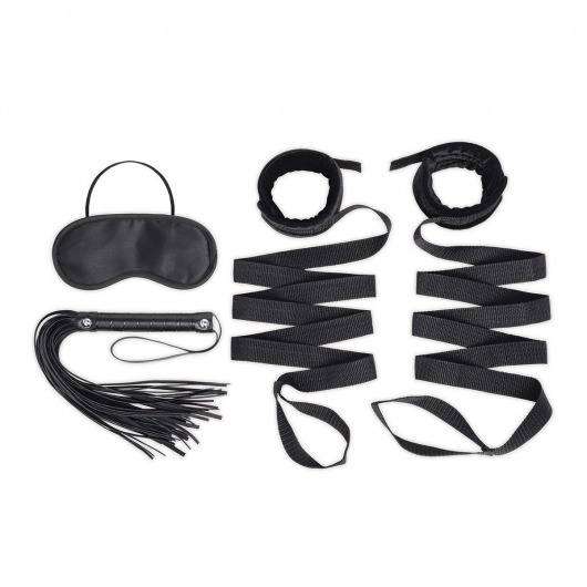 Эротический набор 4PC Bondage Bed Strap   Flogger Kit - Lux Fetish - купить с доставкой в Новороссийске