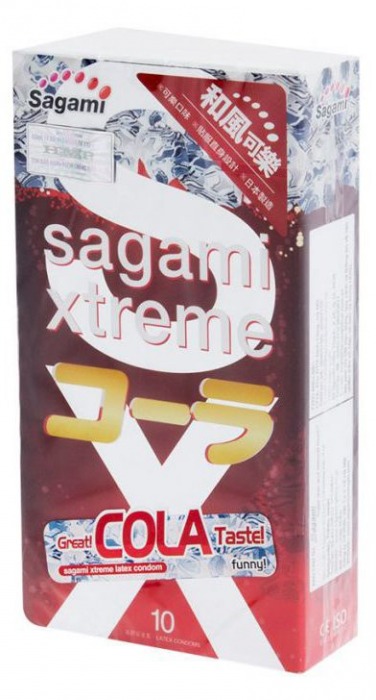 Ароматизированные презервативы Sagami Xtreme COLA - 10 шт. - Sagami - купить с доставкой в Новороссийске