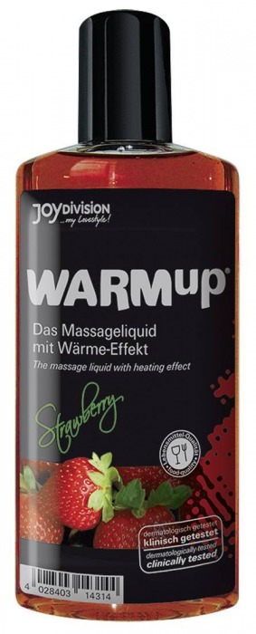 Разогревающее масло WARMup Strawberry - 150 мл. - Joy Division - купить с доставкой в Новороссийске