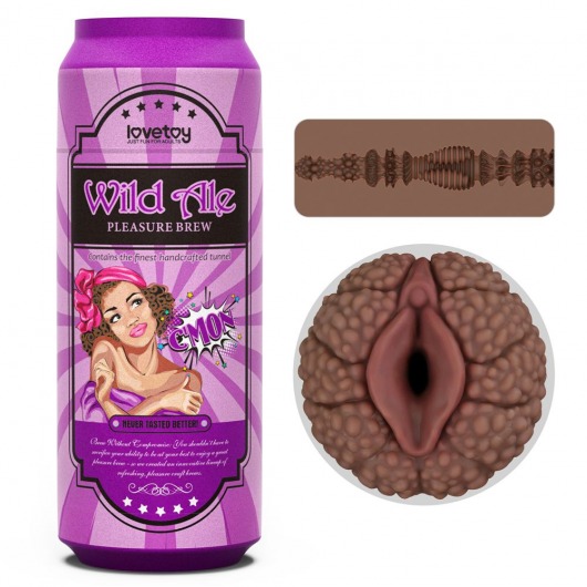 Коричневый мастурбатор-вагина Pleasure Brew Masturbator-Wild Ale в банке - Lovetoy - в Новороссийске купить с доставкой