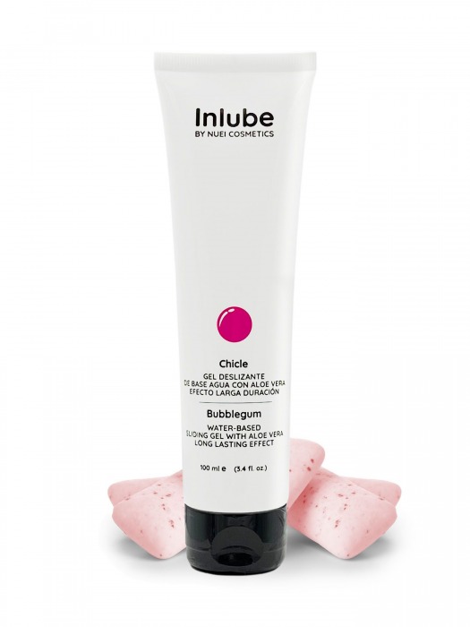 Лубрикант на водной основе Nuei Inlube с алоэ вера и ароматом бабл-гам - 100 мл. - Nuei cosmetics - купить с доставкой в Новороссийске