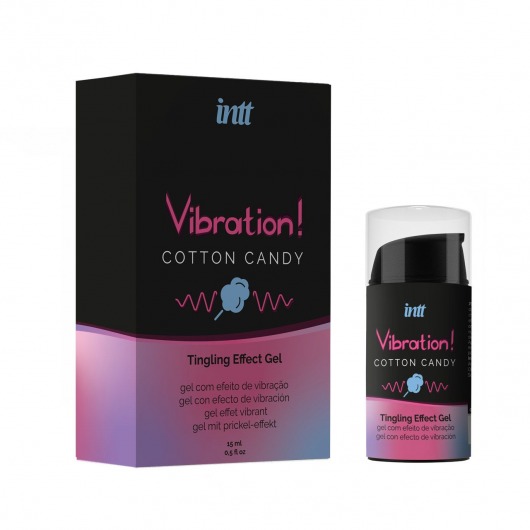 Жидкий вибратор Vibration Cotton Candy с ароматом сахарной ваты - 15 мл. - INTT - купить с доставкой в Новороссийске