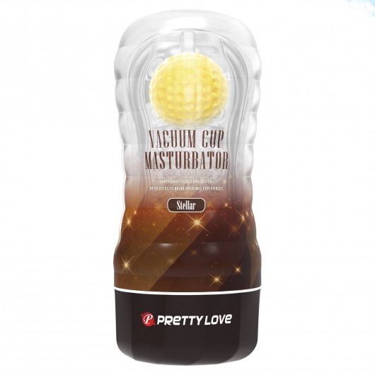 Прозрачный текстурированный мастурбатор Vacuum Cup Masturbator Stellar - Baile - в Новороссийске купить с доставкой