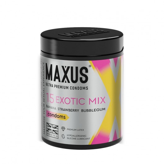 Цветные ароматизированные презервативы MAXUS Exotic Mix - 15 шт. - Maxus - купить с доставкой в Новороссийске