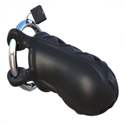 Черный замок верности Extreme Silicone Cock Blocker - Pipedream - купить с доставкой в Новороссийске