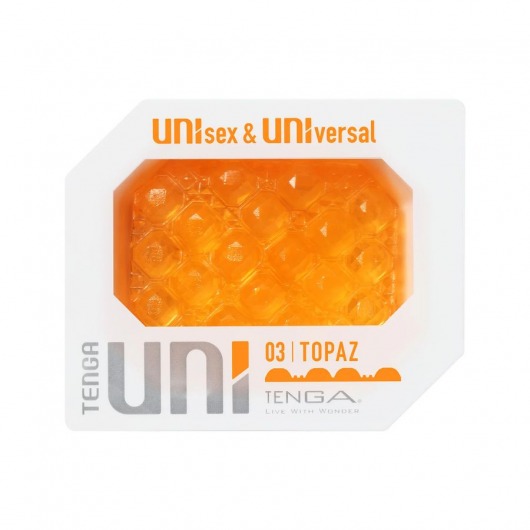 Оранжевый мастурбатор-стимулятор Tenga Uni Topaz - Tenga - в Новороссийске купить с доставкой