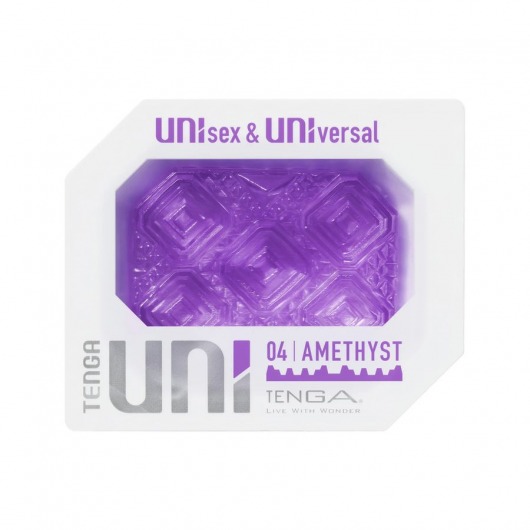 Фиолетовый мастурбатор-стимулятор Tenga Uni Amethyst - Tenga - в Новороссийске купить с доставкой