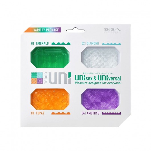 Набор из 4 мастурбаторов-стимуляторов Tenga Uni Variety Pack - Tenga - в Новороссийске купить с доставкой