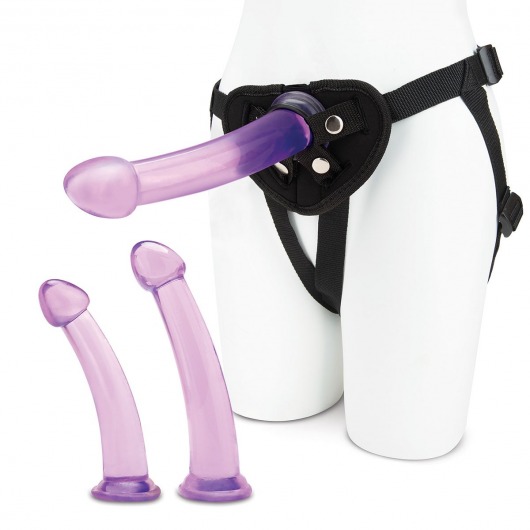 Тренировочный набор с тремя насадками Pegging Training Set - Lux Fetish - купить с доставкой в Новороссийске