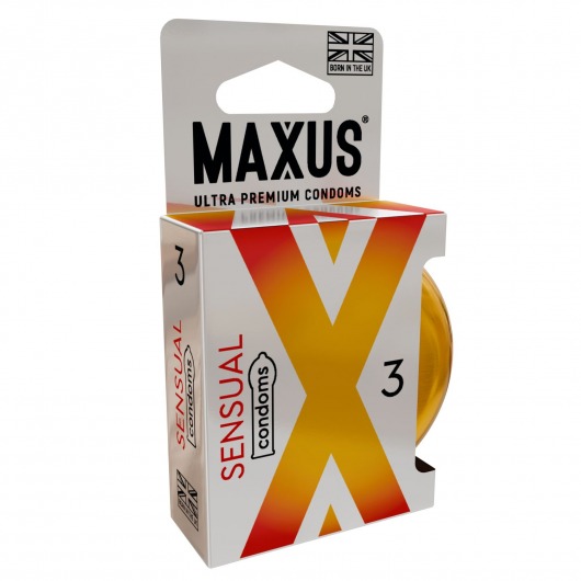 Презервативы анатомической формы Maxus Sensual - 3 шт. - Maxus - купить с доставкой в Новороссийске