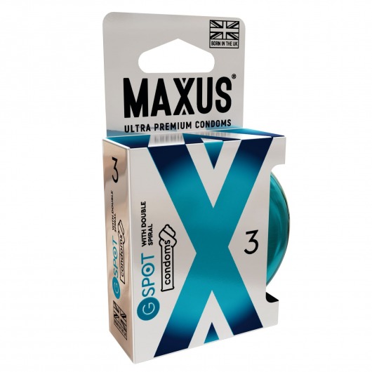 Презервативы Maxus G spot с двойной спиралью - 3 шт. - Maxus - купить с доставкой в Новороссийске