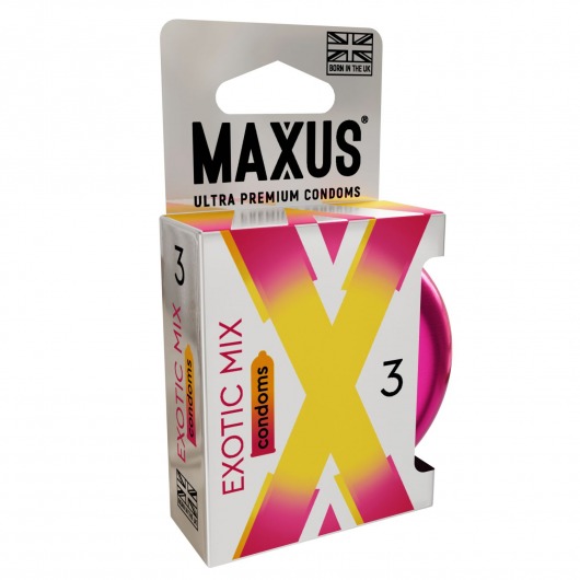 Ароматизированные презервативы Maxus Exotic Mix - 3 шт. - Maxus - купить с доставкой в Новороссийске