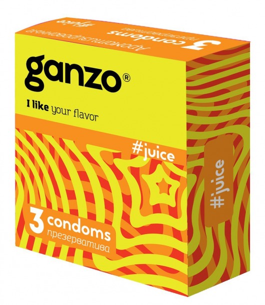 Ароматизированные презервативы Ganzo Juice - 3 шт. - Ganzo - купить с доставкой в Новороссийске