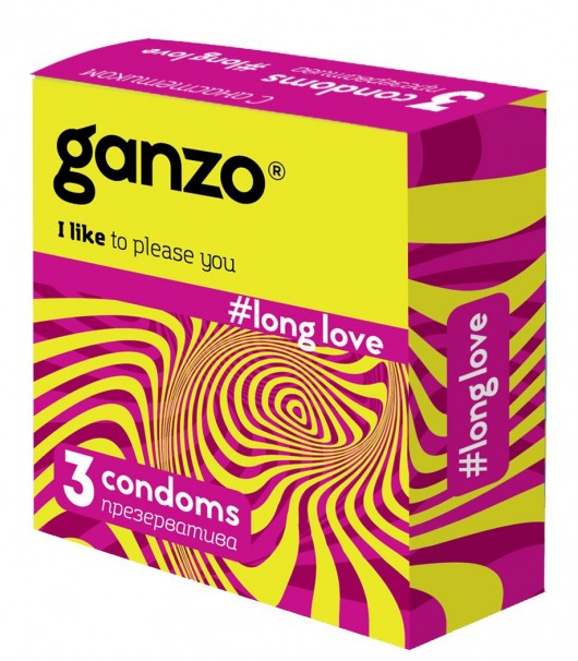 Презервативы с анестетиком для продления удовольствия Ganzo Long Love - 3 шт. - Ganzo - купить с доставкой в Новороссийске
