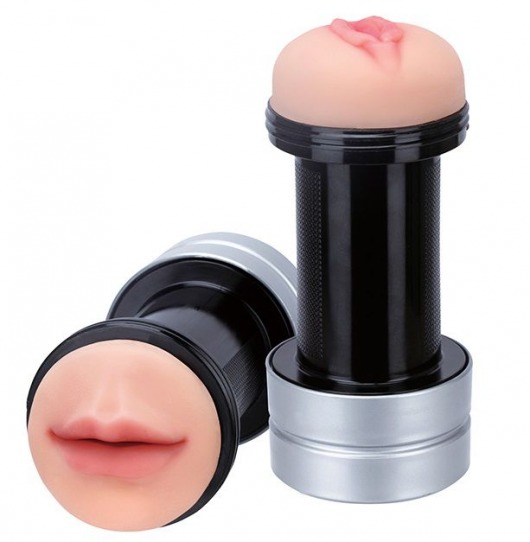 Двусторонний мастурбатор REALSTUFF 2 IN 1 HUMMER MOUTH   VAGINA - ротик и вагина - Dream Toys - в Новороссийске купить с доставкой