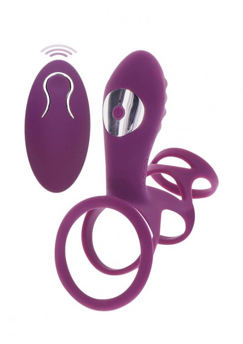 Фиолетовая эрекционная вибронасадка Halo Halo C-Ring Sleeve - Toy Joy - в Новороссийске купить с доставкой