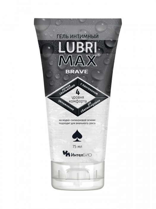 Водно-силиконовый интимный гель-смазка Lubrimax Brave - 75 мл. - ИнтелБИО - купить с доставкой в Новороссийске