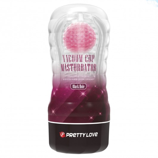 Прозрачный текстурированный мастурбатор Vacuum Cup Masturbator Black Hole - Baile - в Новороссийске купить с доставкой
