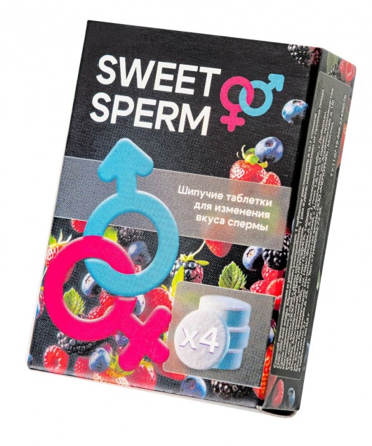 Шипучие таблетки для мужчин Sweet Sperm для изменения вкуса спермы (4 шт. по 0,5 гр.) - Капиталпродукт - купить с доставкой в Новороссийске
