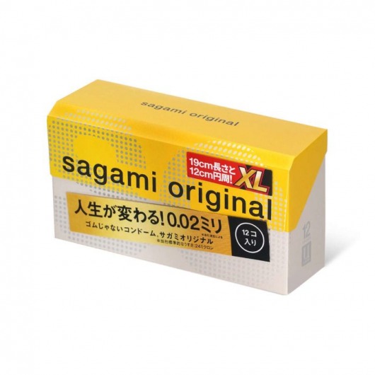 Презервативы увеличенного размера Sagami Original 0.02 XL-size - 12 шт. - Sagami - купить с доставкой в Новороссийске