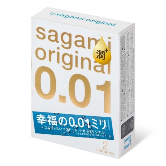 Увлажнённые презервативы Sagami Original 0.01 Extra Lub - 2 шт. - Sagami - купить с доставкой в Новороссийске