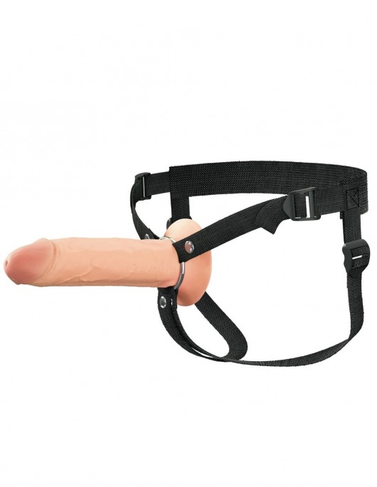 Полый страпон на ремнях 8’’ Hollow Silicone Strap-on - Pipedream - купить с доставкой в Новороссийске