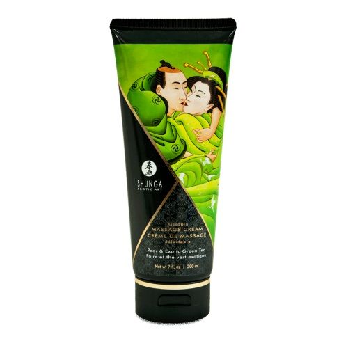 Массажный крем для тела с ароматом груши и зелёного чая Pear   Exotic Green Tea - 200 мл. - Shunga - купить с доставкой в Новороссийске