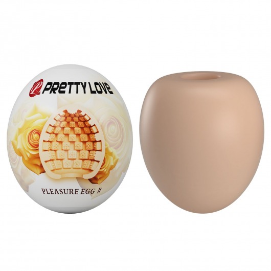 Бежевый мастурбатор-яйцо Pleasure Egg II - Baile - в Новороссийске купить с доставкой