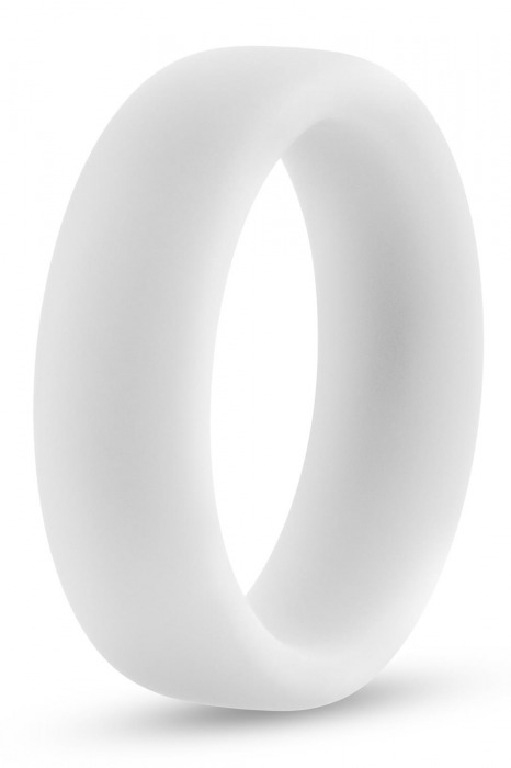 Белое люминесцентное эрекционное кольцо Silicone Glo Cock Ring - Blush Novelties - в Новороссийске купить с доставкой