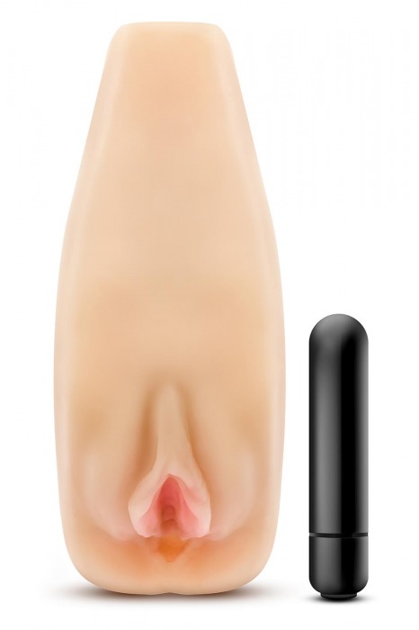 Мастурбатор-вагина с вибрацией Soft   Wet Natasha Realistic Beige Masturbator - Blush Novelties - в Новороссийске купить с доставкой