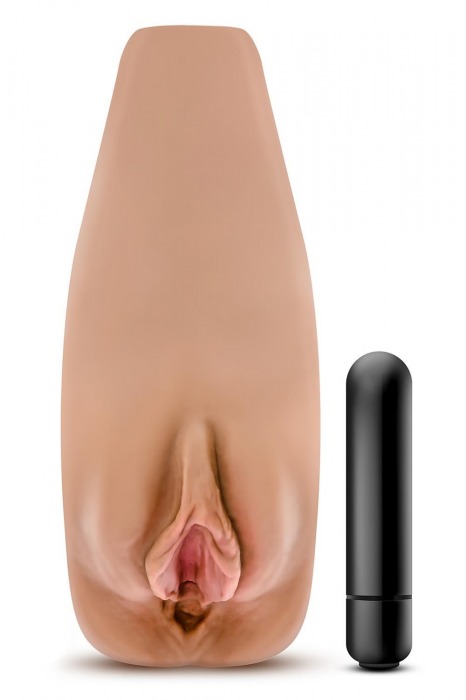 Маструбатор-вагина с вибрацией Soft   Wet Renata Realistic Tan Masturbator - Blush Novelties - в Новороссийске купить с доставкой