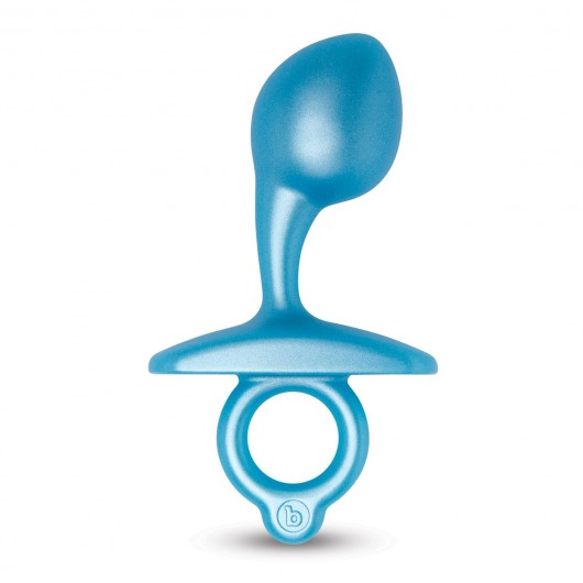 Голубая анальная пробка для массажа простаты Bulb Silicone Prostate Plug - 10,7 см. - b-Vibe - в Новороссийске купить с доставкой
