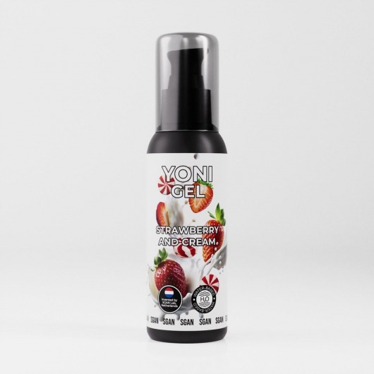 Лубрикант для орального секса SGAN со вкусом клубники со сливками - 100 мл. - SGAN - купить с доставкой в Новороссийске