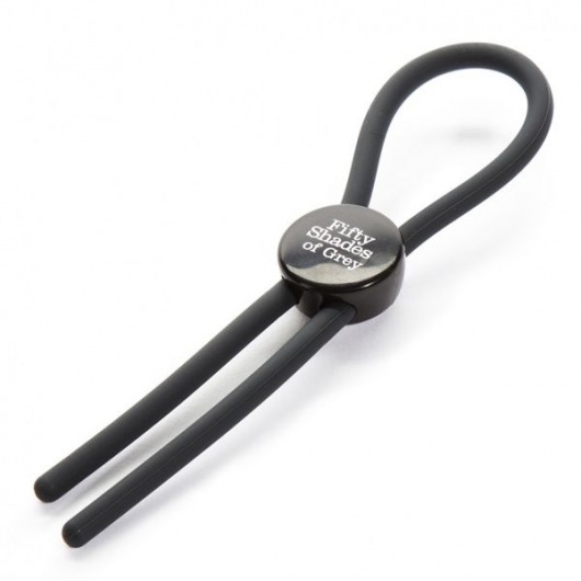 Тёмно-серое эрекционное кольцо с зажимом Again and Again Adjustable Cock Ring - Fifty Shades of Grey - в Новороссийске купить с доставкой