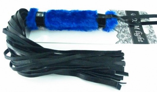 Нежная плеть с синим мехом BDSM Light - 43 см. - БДСМ Арсенал - купить с доставкой в Новороссийске