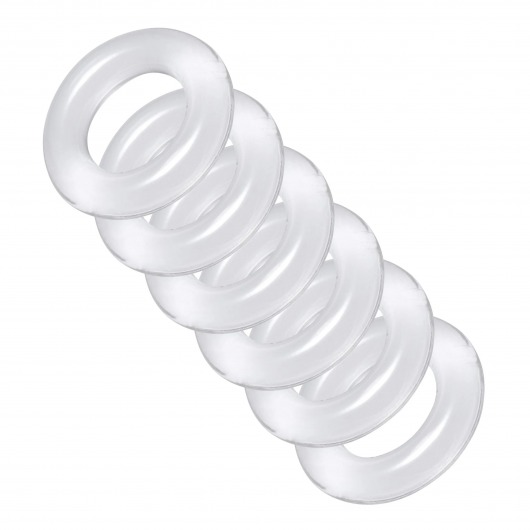 Комплект из 6 прозрачных эрекционных колец Ring Master Custom Ball Stretcher Kit - XR Brands - в Новороссийске купить с доставкой