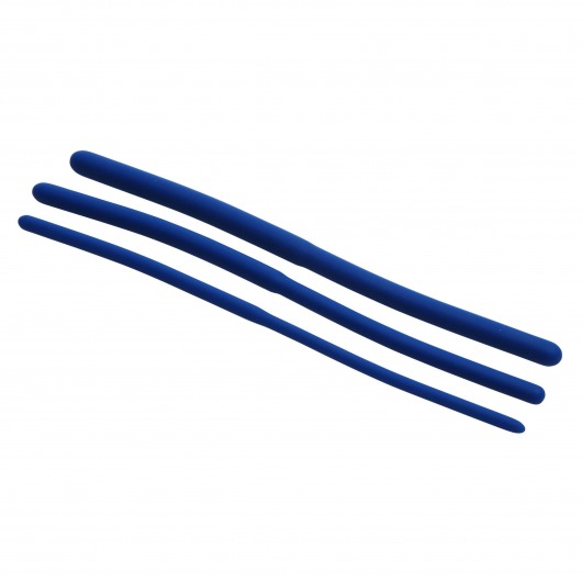 Набор из 3 синих силиконовых уретральных расширителей Invasion Silicone Urethral Sound Trainer Set - XR Brands - купить с доставкой в Новороссийске