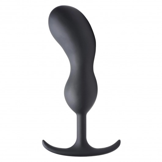 Черный массажер простаты с утяжелителями Premium Silicone Weighted Prostate Plug XL - 20,8 см. - XR Brands - в Новороссийске купить с доставкой