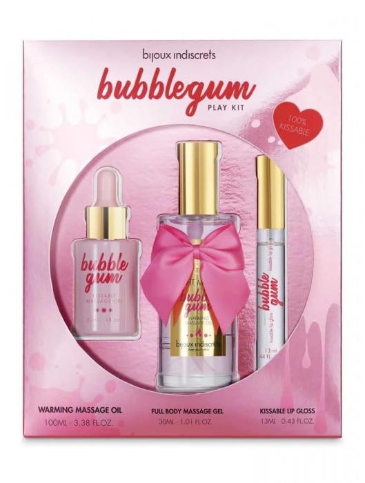 Набор средств для массажа и ласк Bubblegum Play Kit - Bijoux Indiscrets - купить с доставкой в Новороссийске