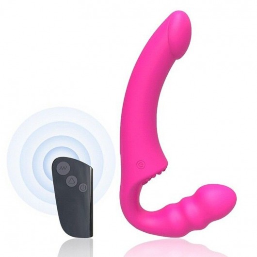 Розовый безремневой страпон Straples Strap-On Dildo - Erokay - купить с доставкой в Новороссийске