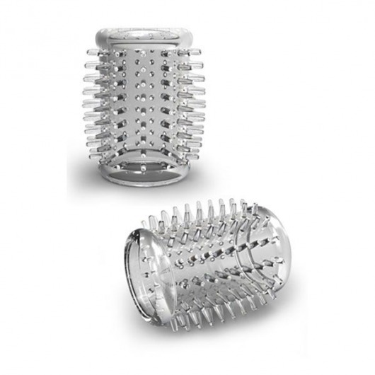 Прозрачная насадка с шипами STAY HARD COCK SLEEVE 01 CLEAR - Blush Novelties - в Новороссийске купить с доставкой