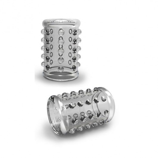 Прозрачная насадка на пенис с шишечками STAY HARD COCK SLEEVE 02 CLEAR - Blush Novelties - в Новороссийске купить с доставкой