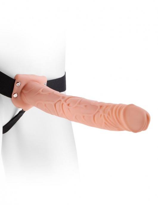 Фаллопротез телесного цвета Hollow Strap-On - 29 см. - Pipedream - купить с доставкой в Новороссийске