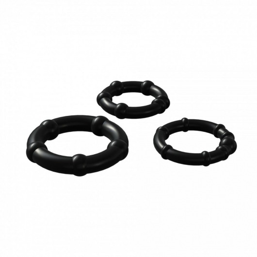 Набор из 3 черных эрекционных колец Babooom Ring Set - Adrien Lastic - в Новороссийске купить с доставкой