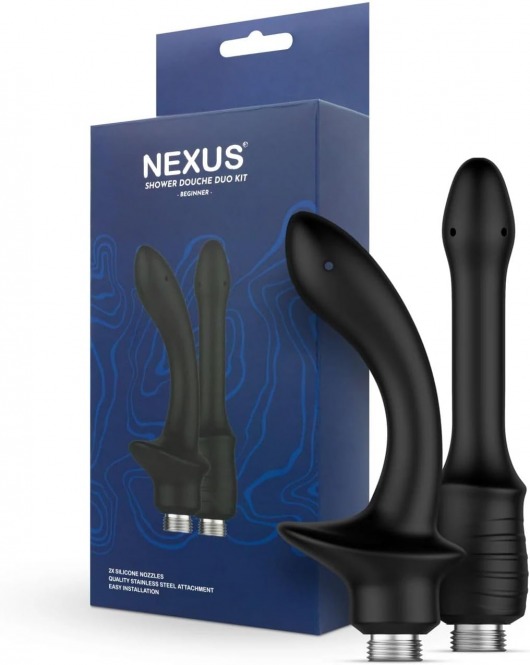 Набор из 2 насадок для анального душа Shower Douche Duo Kit Beginner - Nexus Range - купить с доставкой в Новороссийске