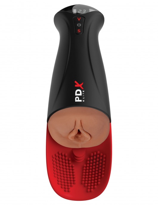Мастурбатор-вагина в колбе с вибрацией Fuck-O-Matic Pro XL - Pipedream - в Новороссийске купить с доставкой