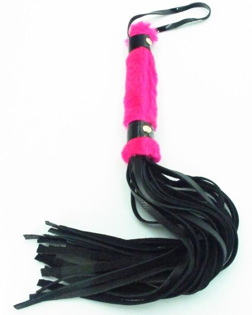 Нежная плеть с розовым мехом BDSM Light - 43 см. - БДСМ Арсенал - купить с доставкой в Новороссийске