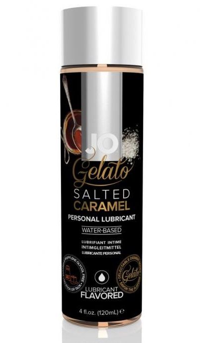 Лубрикант с ароматом солёной карамели JO GELATO SALTED CARAMEL - 120 мл. - System JO - купить с доставкой в Новороссийске